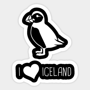 I Love Iceland | Puffin Design Sticker